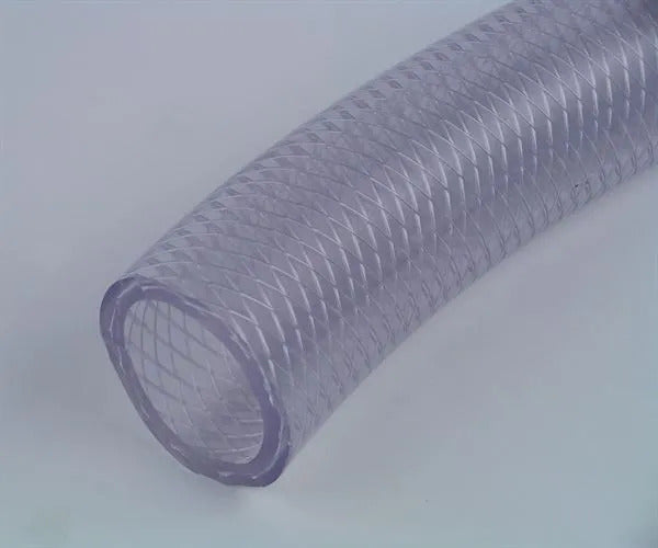 Clear PVC hose with braid reinforcement