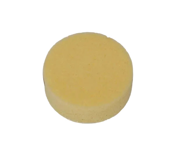 A flat, yellow sponge designed for external bottle wiping and drying.