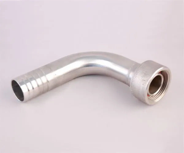 Hosetail BSP 1¼" female x 32mm 90° stainless steel