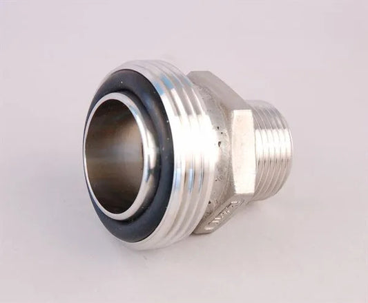 Adaptors BSP male x RJT male stainless steel