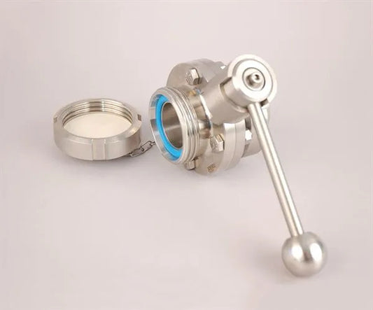 Butterfly valve DIN female x DIN male stainless steel