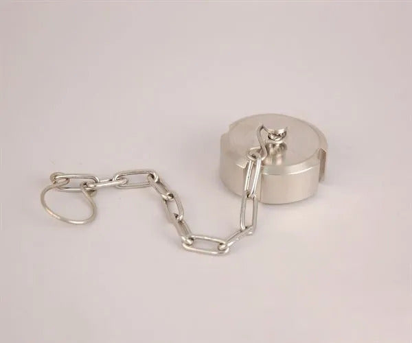 End caps DIN with chain stainless steel