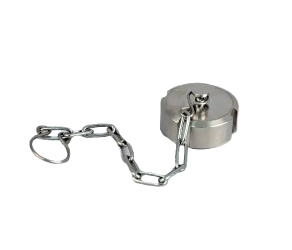 End caps DIN with chain stainless steel
