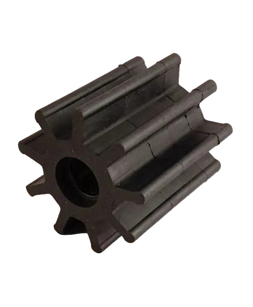 A black, 9-blade neoprene impeller for the Schneider Phoenix 16000 pump.
