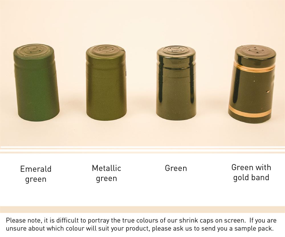 PVC shrink capsules for MCA2 capped bottles