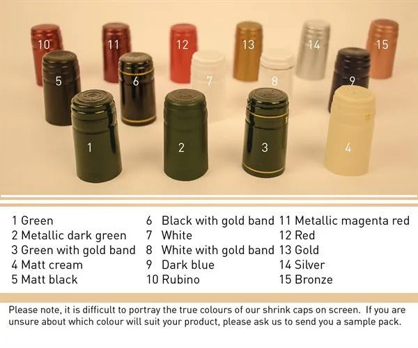 PVC shrink capsules for wine bottles