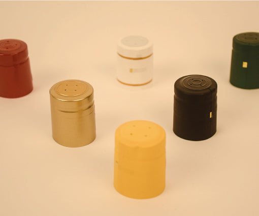 PVC shrink capsules for MCA2 capped 250ml bottles