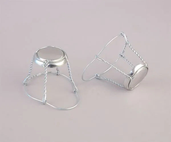 Silver champagne wire muzzles/cages