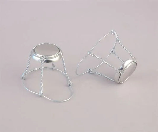 Silver champagne wire muzzles/cages