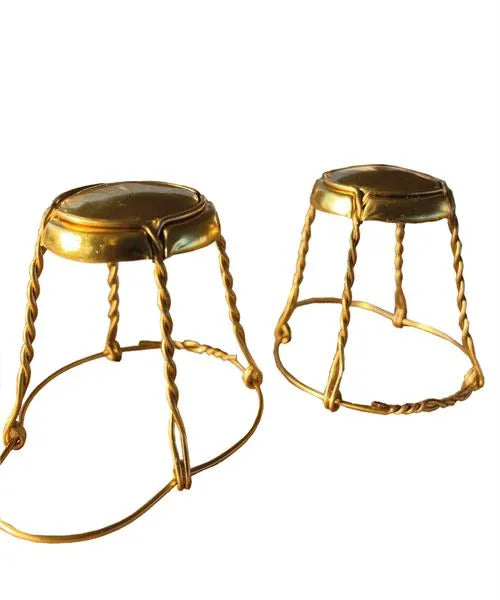 Gold champagne wire muzzles/cages