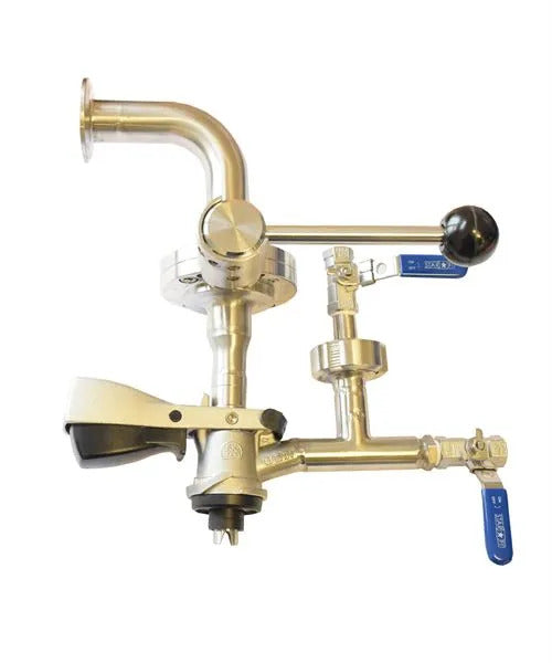 Manual keg filling head