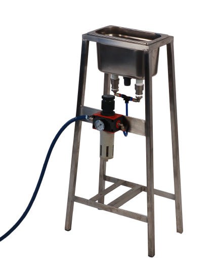 Twin nozzle bottle air jet blower