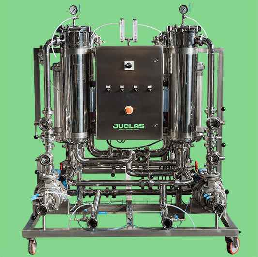 The Juclas Mastermind Remove alcohol removal and reduction equipment on a lime green background