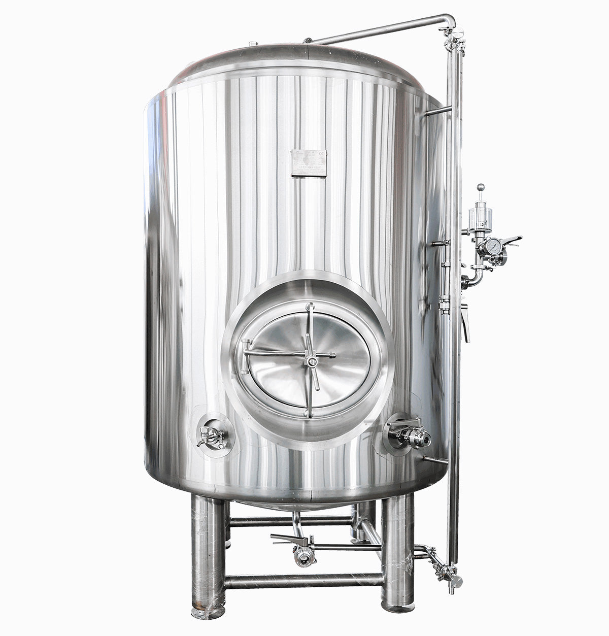 A stainless steel tank for beer