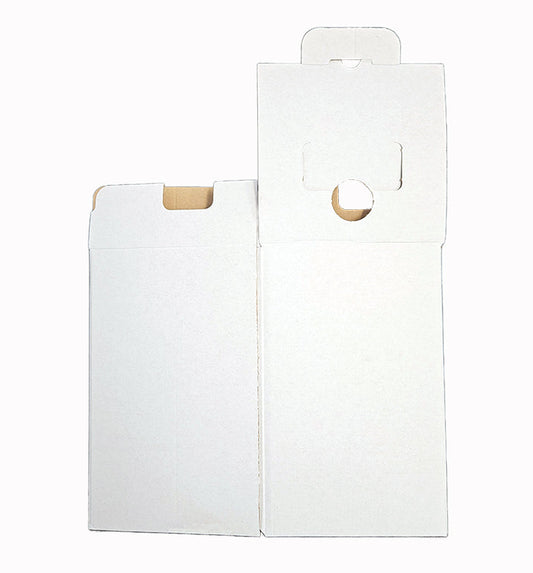 A flat white 5l box for a bag-in-box