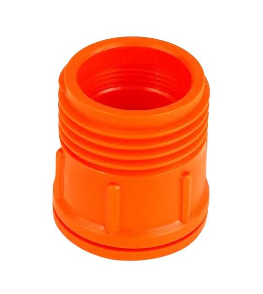 An orange airlock adaptor