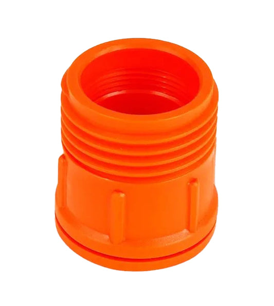 An orange airlock adaptor