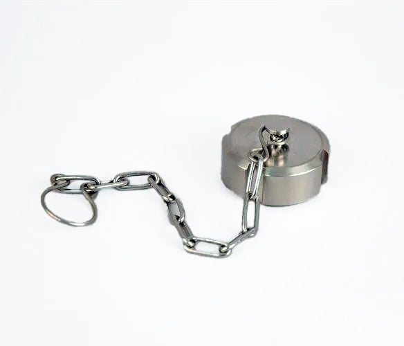 End caps DIN with chain stainless steel