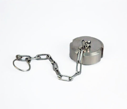 End caps DIN with chain stainless steel
