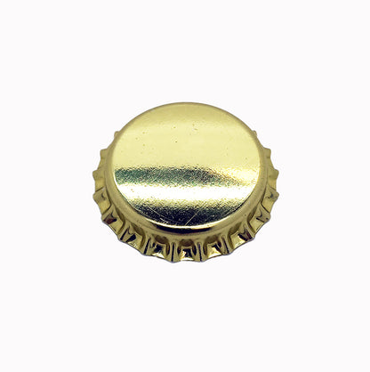 Gold crown cap on a white background