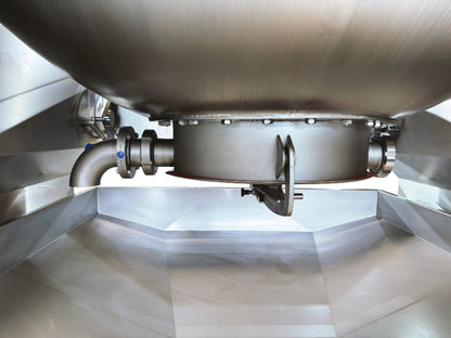 Close up of the juice channel in the Sphera grape press