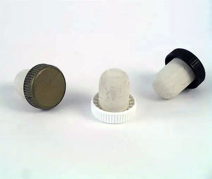 Three stopper corks for spirits in assorted colours