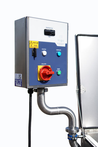Control panel of the Vigo Large In-bottle Pasteuriser