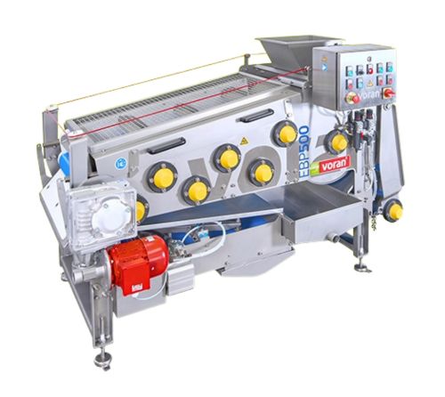 A Voran EBP500 belt press machine on a white background.